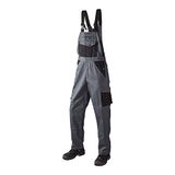 J.A.K. 1020750B092 Serie 10207 Tuinbroek 100% katoen grijs/zwart, 52 L (36/35) maat