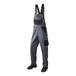 J.A.K. 1020750B092 Serie 10207 Tuinbroek 100% katoen grijs/zwart, 52 L (36/35) maat
