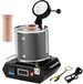 VEVOR Smeltoven voor goud 1350 W, max. temperatuur 1150 ℃, elektrische smeltoven met keramische gel, 3 kg, metalen afwerking, zwart