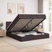 Maison Exclusive - Lit Ottoman avec matelas, couleur marron foncé, 140 x 200 cm, revêtement en tissu