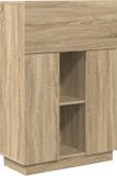 vidaXL Bureau Sonoma Eiken 71.5 x 31.5 x 106.5 cm Bewerkt Hout