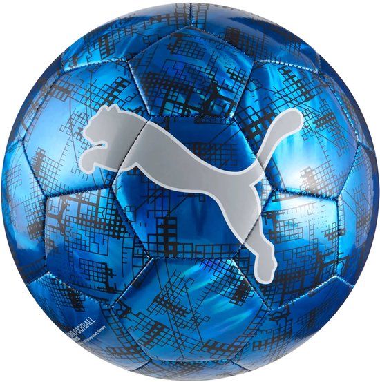 PUMA PUMA CUP Graphic ball Unisex Voetbal - Ultra Blue-PUMA Black-Gray Echo