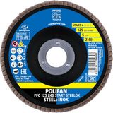 PFERD POLIFAN 69300934 Waaierschijf, 10 stuks, PFC 125x22,23 mm, conisch, Z40 startlijn Start Steelox