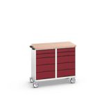 Bott Verso Mobiele Kast | 1050x600x980mm | 10 Laden | MPX Top | RAL 3004