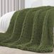 Carriediosa Grof gebreide deken 152 x 203 cm Twin, 100% handgemaakte grote chenille-lus garen zachte pluizige plaids voor bank slaapbank, grote gehaakte gezellige zware dikke kabel geweven deken
