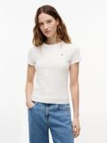 Tommy Jeans T-shirt Dames S/S Katoen Korte Mouw Volwassenen Navy/Zwart/Wit
