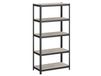 Ochama Heavy duty shelving, storage shelf, cellar rack, steel frame, 5 adjustable shelves, grey and black