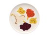 Marimekko Kukasta Kukkaan assiette plate en métal blanc-vanille-terrac-prune, Ø20 cm