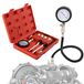 Compressiemeter benzine compressietester - Met 4 adapters M10 M12 M14 M18 - 0-20 bar (0-300 psi) - Rood