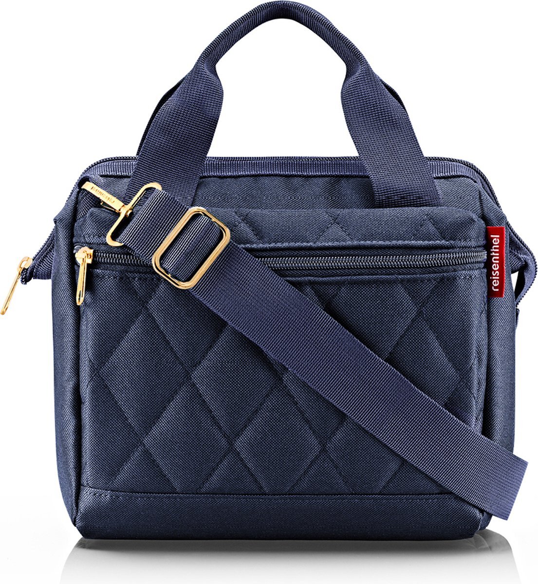 reisenthel Allrounder Cross Schoudertas - 4L - Rhombus Midnight Gold Blauw