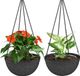 Unyqoos Pot de fleurs suspendu, 28 cm, gris foncé