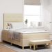 Maison Exclusive - Boxspringbed met hoofdeinde, crème, 190 x 120 cm, gestoffeerd