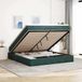 Maison Exclusive - Cadre de lit ottoman avec matelas vert foncé 200x200 cm velours