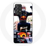 Maniacase Samsung Galaxy A52 Hoesje Formule 1 Max Verstappen F1 Driver zwart rood en geel
