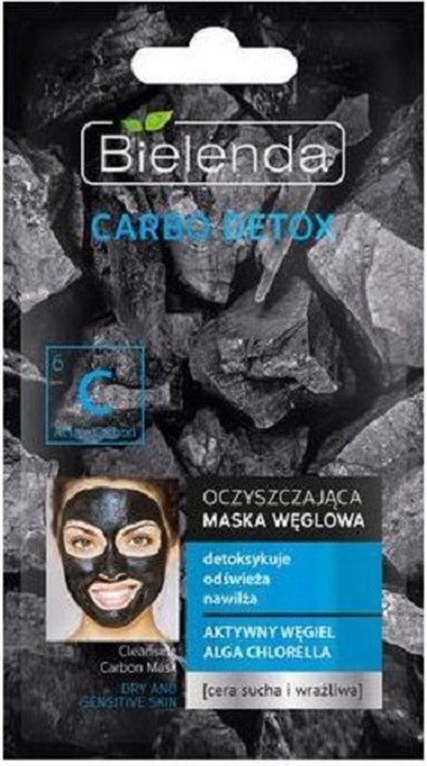 Bielenda Carbo Detox Cleansing Charcoal Mask For Dry And Sensitive Skin 8G