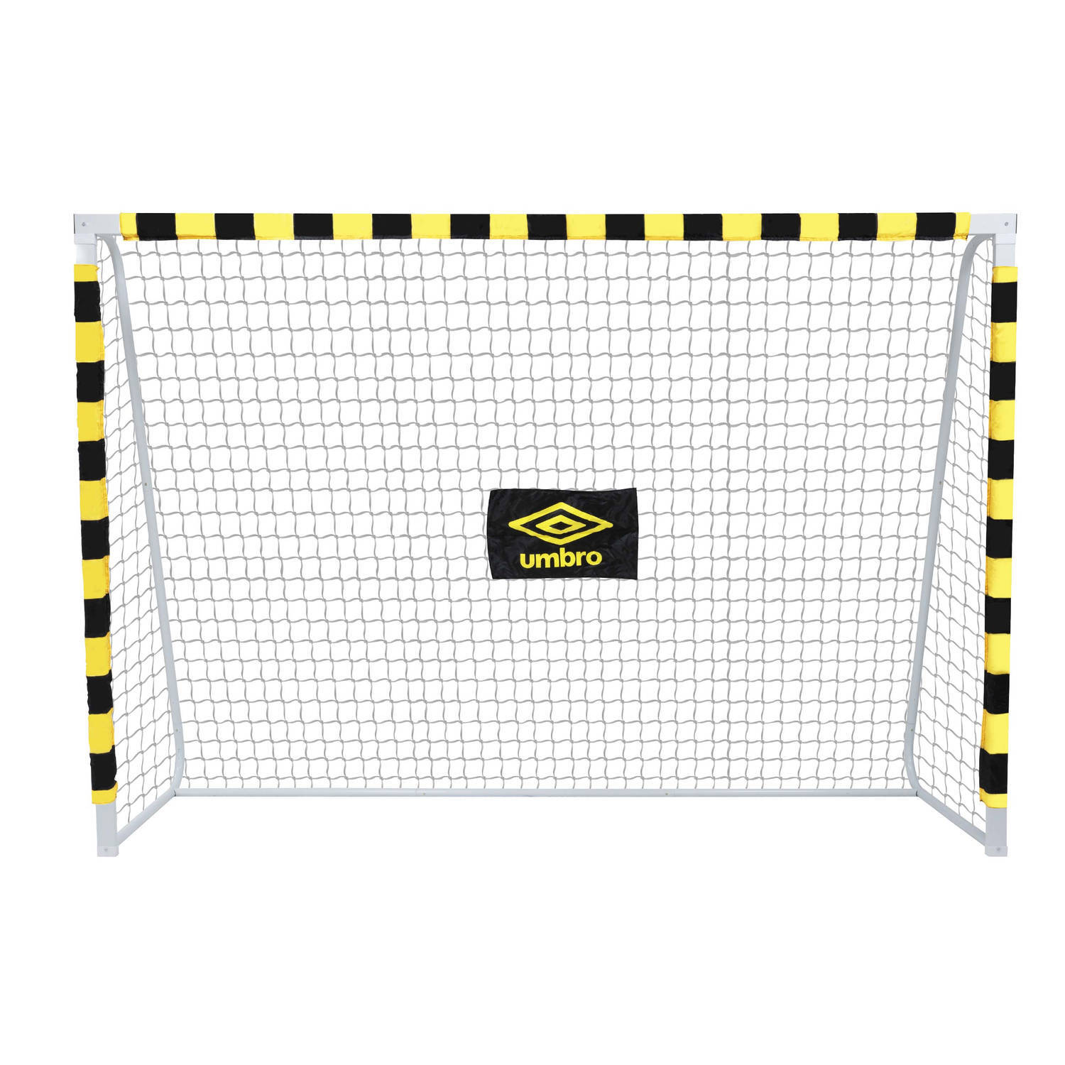 Umbro voetbaldoel - 300 x 200 x 90 cm - metaal - voetbaltrainingsmateriaal - makkelijke montage - zwart/geel