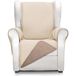 ECOMMERC3 1-zits fauteuilhoes, maximaal comfort en volledige pasvorm, voor 1-zitsstoel en relaxstoel, beige/leer