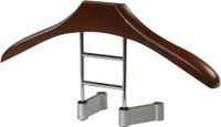 Houten AutoStyle Houten kledinghanger voor aan de hoofdsteun - 45cm - incl. 4 adapters (8/10/12mm) - Donkerbruin