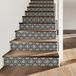Ambiance Sticker Zelfklevende trap, tegels, trap, Lucia, zelfklevend, voor trap, cementtegels, 2 stroken van 15 cm x 105 cm
