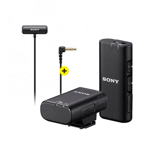 Sony Sony Multi-interface Shoe Compatible Wireless Microphone met Compact Stereo Lavalier microphone kit
