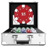 Pokerset - Pokerchips 11,5 g - 600 chips avec noyau en fer - Avec mallette
