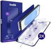 Buddi 2-Pack Screenprotector Geschikt voor Samsung Galaxy S24 / S25 - Easy Fit Tempered Glass met Installatietray