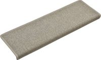 vidaXL Trapmatten 15 stuks 65 x 21 x 4 cm lichtgrijs met rechthoekige rand