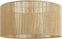 QAZQA Abat-jour Japandi - Cyl - Naturel, Rond, E27, 50 cm