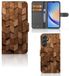 B2Ctelecom Étui style livre pour Samsung Galaxy A24 4G Wooden Cubes
