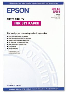 Epson Photo Quality Ink Jet Paper, DIN A3+, 104g/m&#178;, 100 Vel