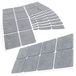 Adsamm® 80 x Zelfklevende Viltglijders Grijs 50x50 mm Vierkant 3,5 mm dik