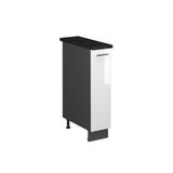 Vicco Meuble de cuisine "Fame-Line", Blanc Haute brillance/Anthracite, 20cm