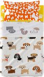 HappyFriday Mr Fox Dogs Beddengoedset, meerkleurig, voor babybed, 2-delig