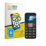 BROTECT Screenprotector 6 Stuks voor Easyfone Prime A5 Beschermglas transparant
