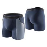 Carer Set van 2 bamboe incontinentie-boxershorts voor heren, wasbaar, lichte en ademende incontinentie-broeken voor mannen, met 80 ml absorberende onderlaag, voor lichte incontinentie, blauw, maat M