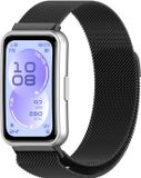 By Qubix - Milanese bandje - Zwart - geschikt voor Huawei Band 11 / 11 pro