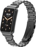 By Qubix - Metalen schakelband met case - Zwart - Geschikt voor Xiaomi Smart Band 7 Pro / Mi Band 7 Pro bandje