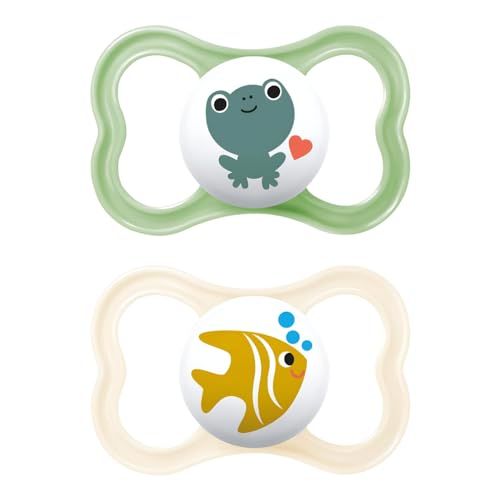 MAM Air Soother Set (2-Pack) - Size 16+ Months - SkinSoft Silicone - Neutral