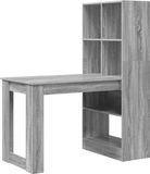 vidaXL Bureau Grijs Sonoma Bewerkt Hout 122 x 67 x 145 cm