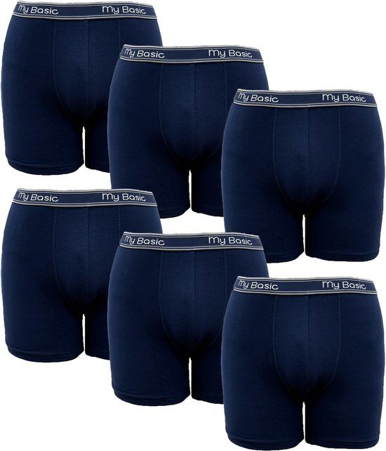My Basic by After Eden After Eden My Basic Heren Boxer 6-pack Navy Blauw Maat XXL