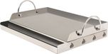 BBQ-Toro plaque de grill en acier inoxydable | 64 x 40,5 cm | Plancha BBQ, convient pour les grills Weber