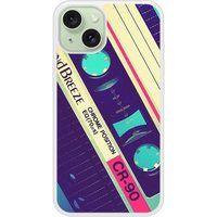 iPhone 15 Cassette Vintage Bedrukt Siliconen Hoesje