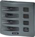 Blue Sea Systems 4304 paneel WD DC 12V gesmolten 4 POS Gry