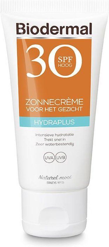 Biodermal Zonnebrandcreme Gezicht Hydraplus SPF30 50ml