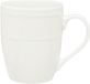 Secret de Gourmet koffie kopjes - Ivory - 1x stuks - wit - 350 ml - mokken - porselein - met stijlvol decoratie motief