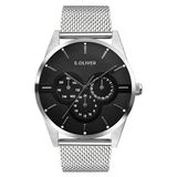 s.Oliver herenhorloge - 42 mm - analoge horloge met kwartswerk - Chronograph & 3 Zeiger - hoher Tragekomfort - 3 ATM waterdicht - krasbestendig