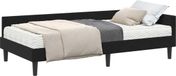 vidaXL Hoekbedframe met Matras Zwart 90 x 200 cm Fluweel
