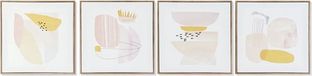 DKD Home Decor Abstract Schilderij (40 x 3 x 40 cm) (4 Stuks)
