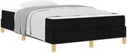 vidaXL Boxspring bed met matras Zwart 120 x 200 cm Stof