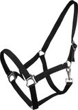 QHP Halster Basic met schuif - Zwart - Nylon